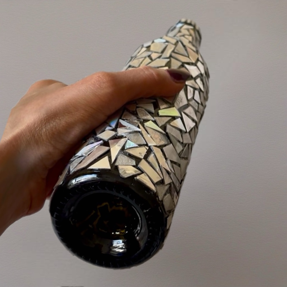 Mosaic Glass Bottle Decor - Picture 4 of 6